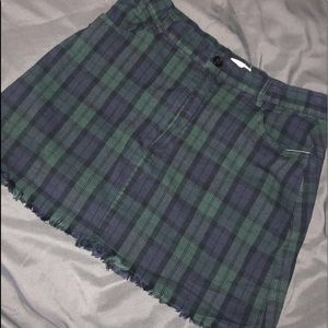 Brandy Melville Green & Blue Juliette Skirt